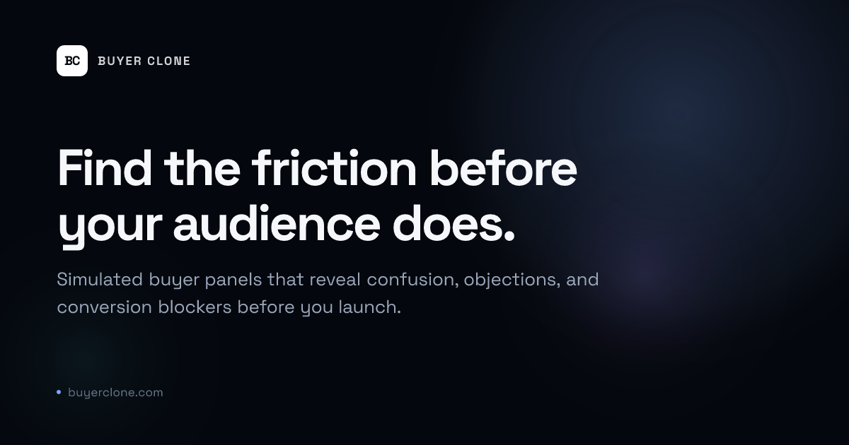Launched new project that helps tighten any friction on landing pages/product sites. logo